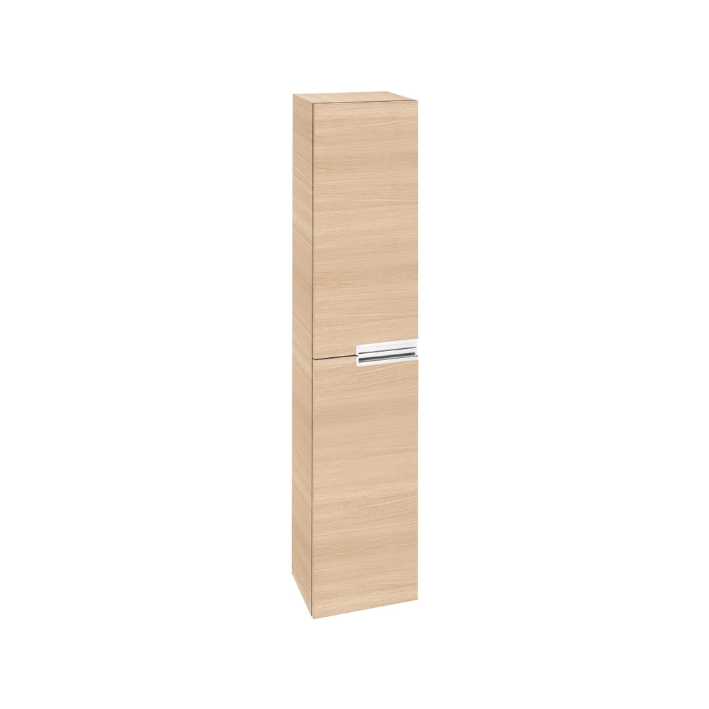 Roca Victoria-N Column Unit 300 x 1500mm - 2 Soft-close Doors - Textured Oak