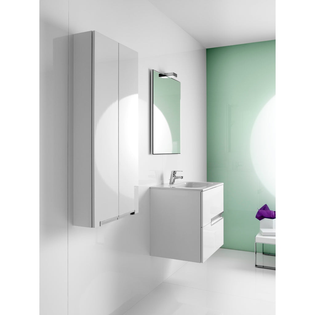 Roca Victoria-N Column Unit 300 x 1500mm - 2 Soft-close Doors - Gloss White