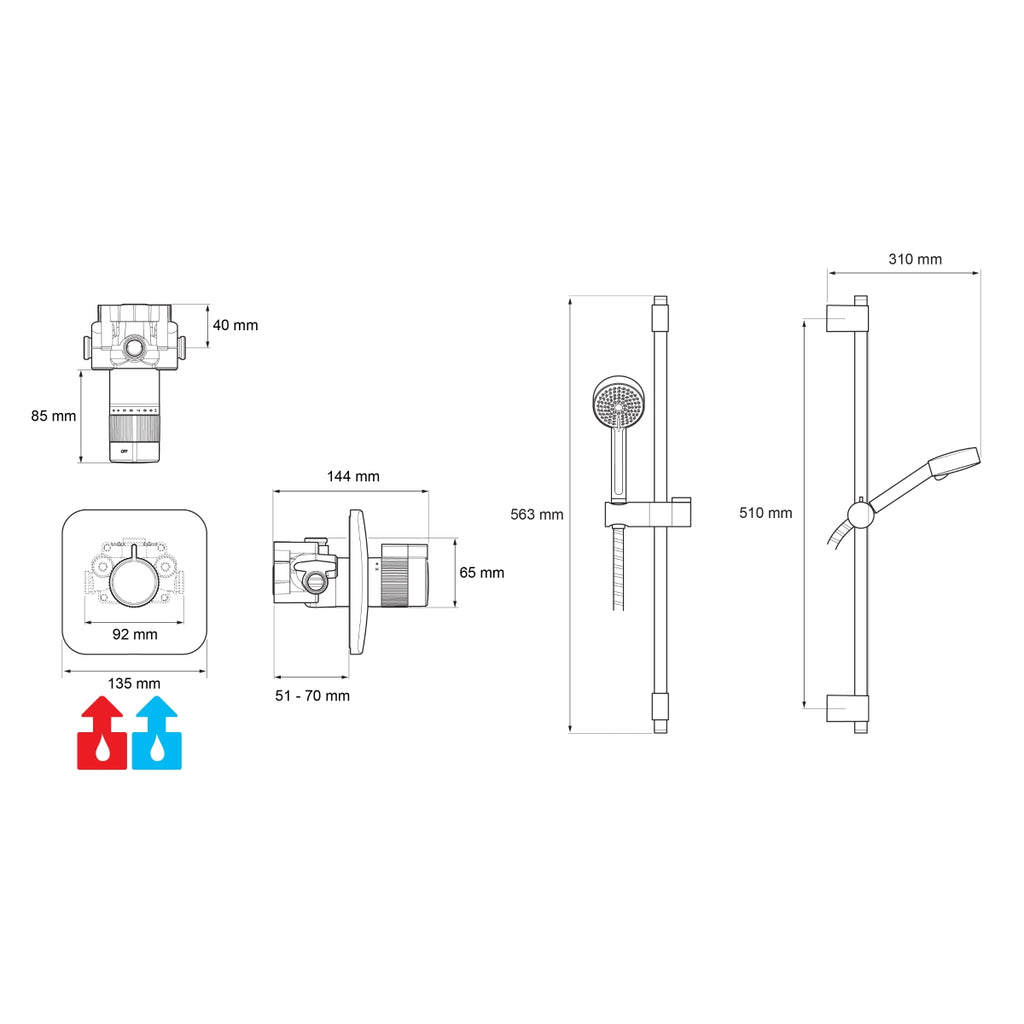Mira Adept BIV Thermostatic Mixer Shower Chrome 1.1736.404.