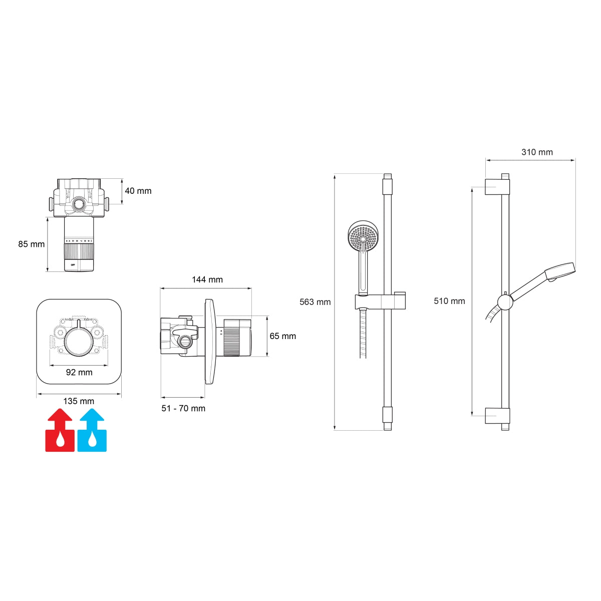 Mira Adept BIV Thermostatic Mixer Shower Chrome 1.1736.404.