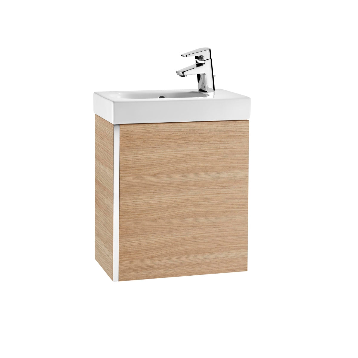 Roca Mini 450Mm Basin And Base Unit 450 X 250Mm - 1 Soft-Close Door - Textured Oak