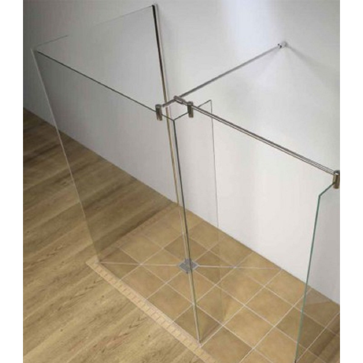 Kudos Showers Ultimate 2 Front Panel 10mm 1000 Kit Chrome
