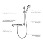 Mira Showers Coda Pro Thermostatic Single Outlet Shower & Kit Chrome 1.1836.005.