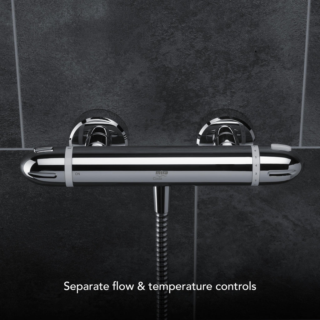 Mira Showers Coda Pro Thermostatic Single Outlet Shower & Kit Chrome 1.1836.005.