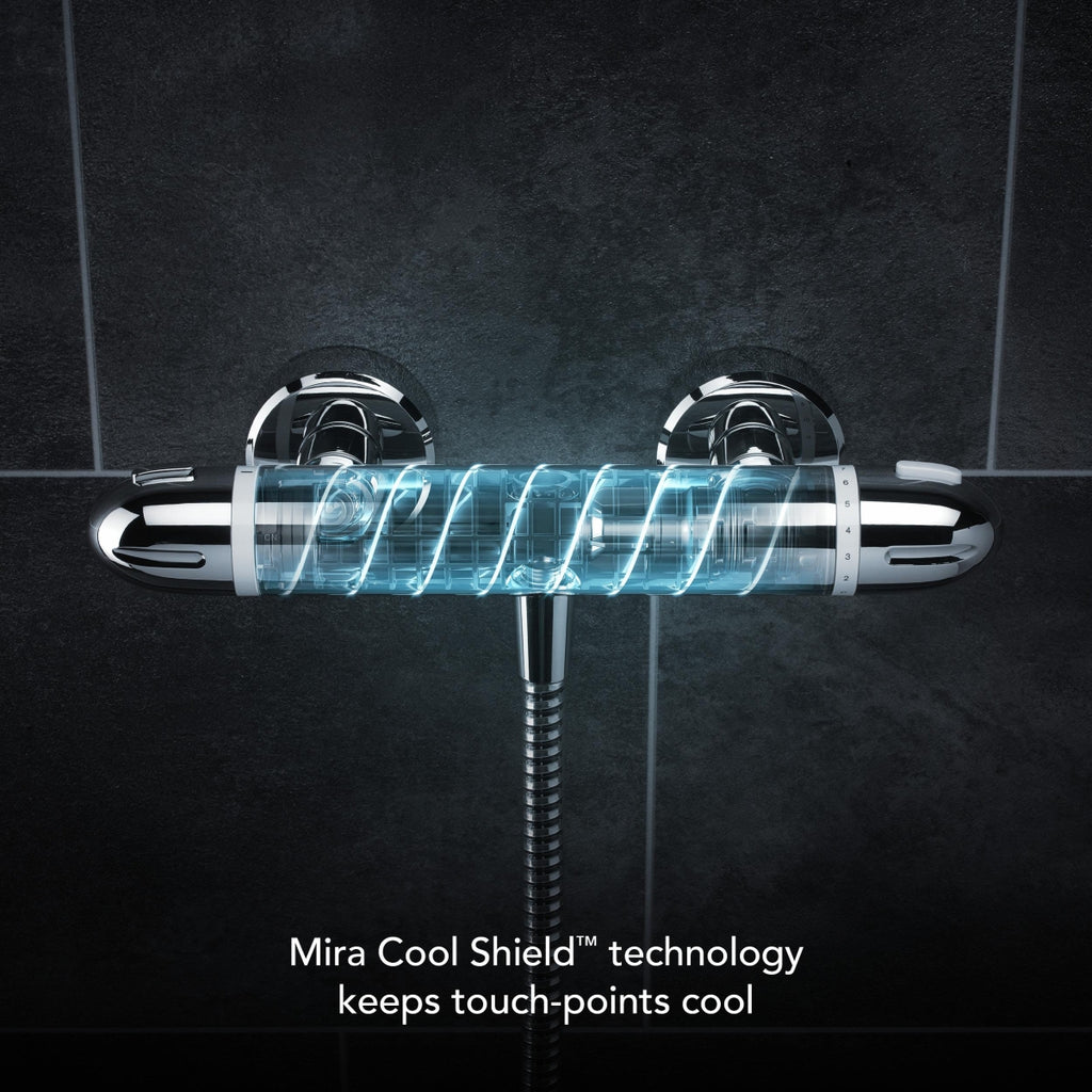 Mira Showers Coda Pro Thermostatic Single Outlet Shower & Kit Chrome 1.1836.005.