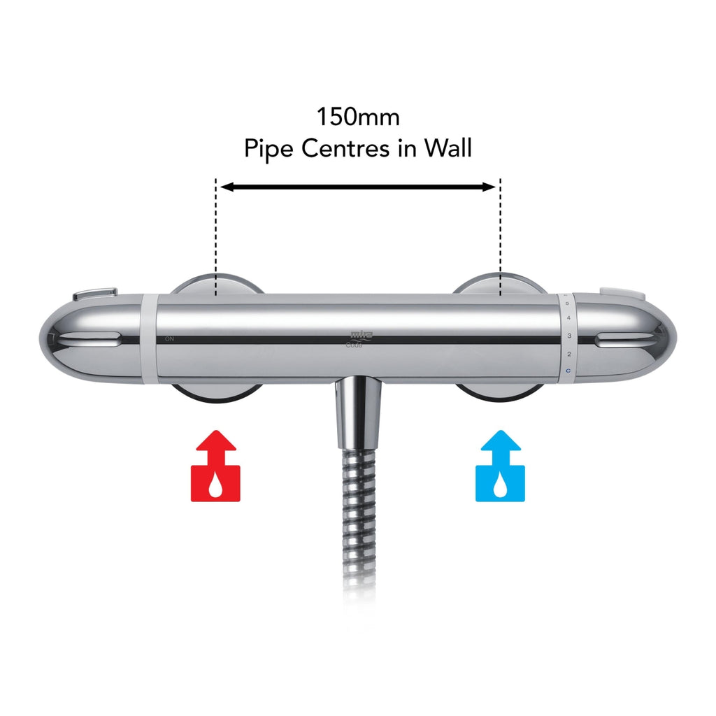 Mira Showers Coda Pro Thermostatic Single Outlet Shower & Kit Chrome 1.1836.005.