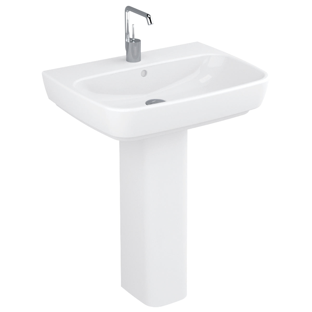 Vitra Shift Washbasin White 650mm x 480mm x 155mm