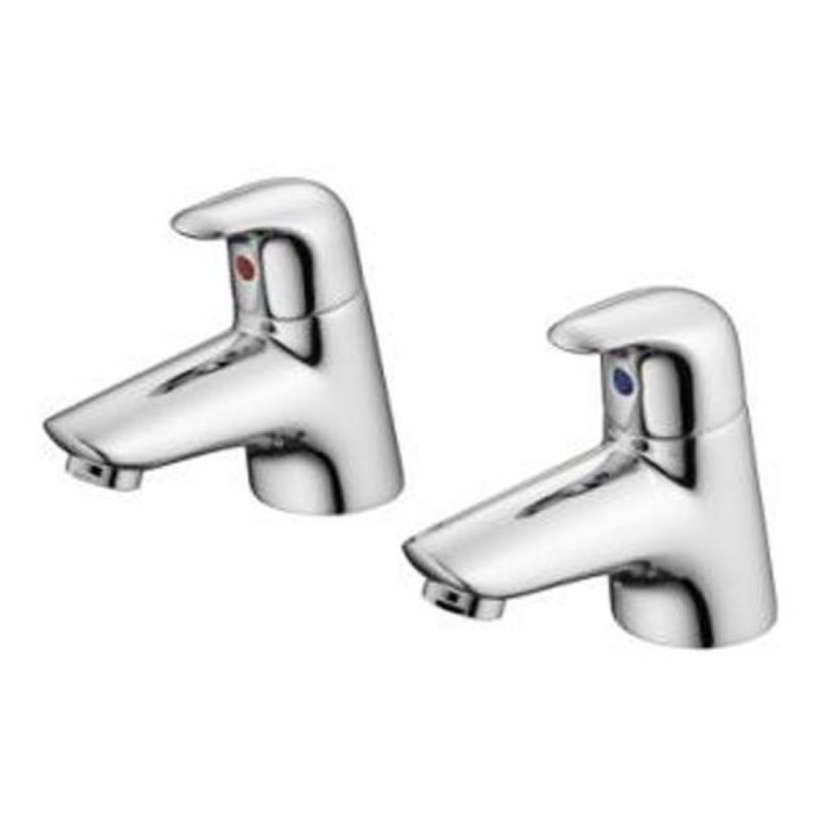 Ideal Standard 3/4in Vectis Bath Taps Pillar Rim Mounted Chrome