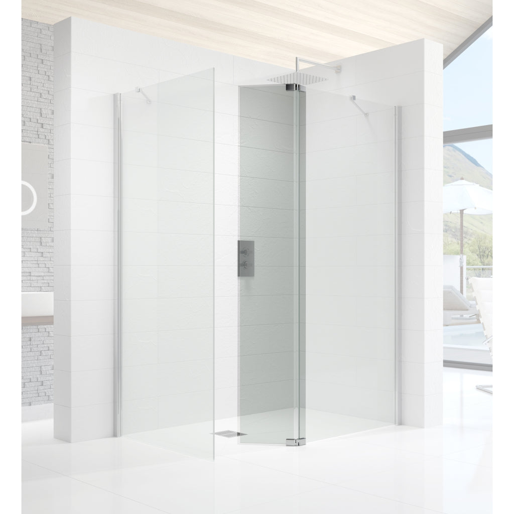 Kudos Showers Ultimate2 10mm Pivot Return Panel Shower Enclosure Right Hand