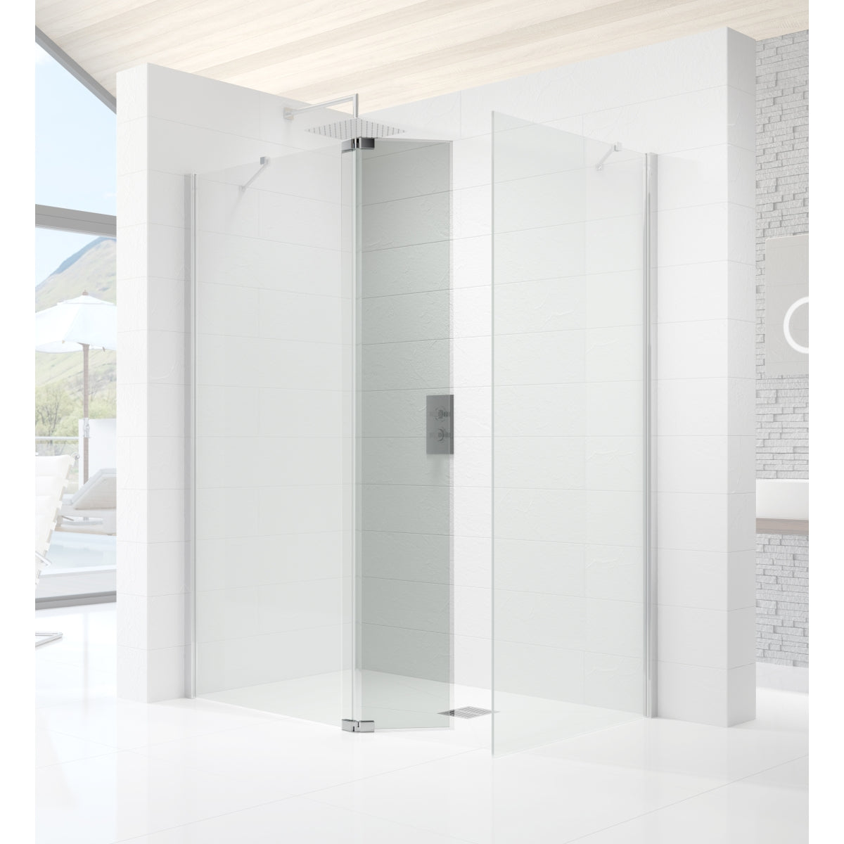 Kudos Showers Ultimate 2 8mm Deflector Left Hand Panel 5Wphindplh 5WPHINDPLH.