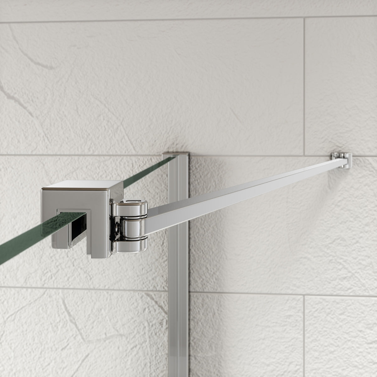 Kudos Showers Ultimate2 Shower Enclosure Panel Angled Glass To Wall Stabiliser Including Rail 300mm 10WPGW30.