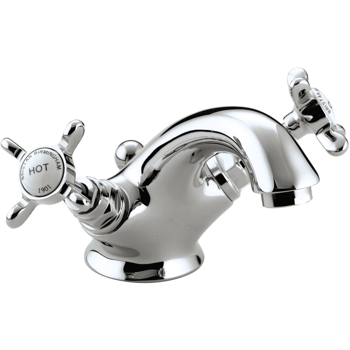 Bristan 1901 Mono Basin Mixer Tap With Pop-Up Waste Chrome N BAS C CD