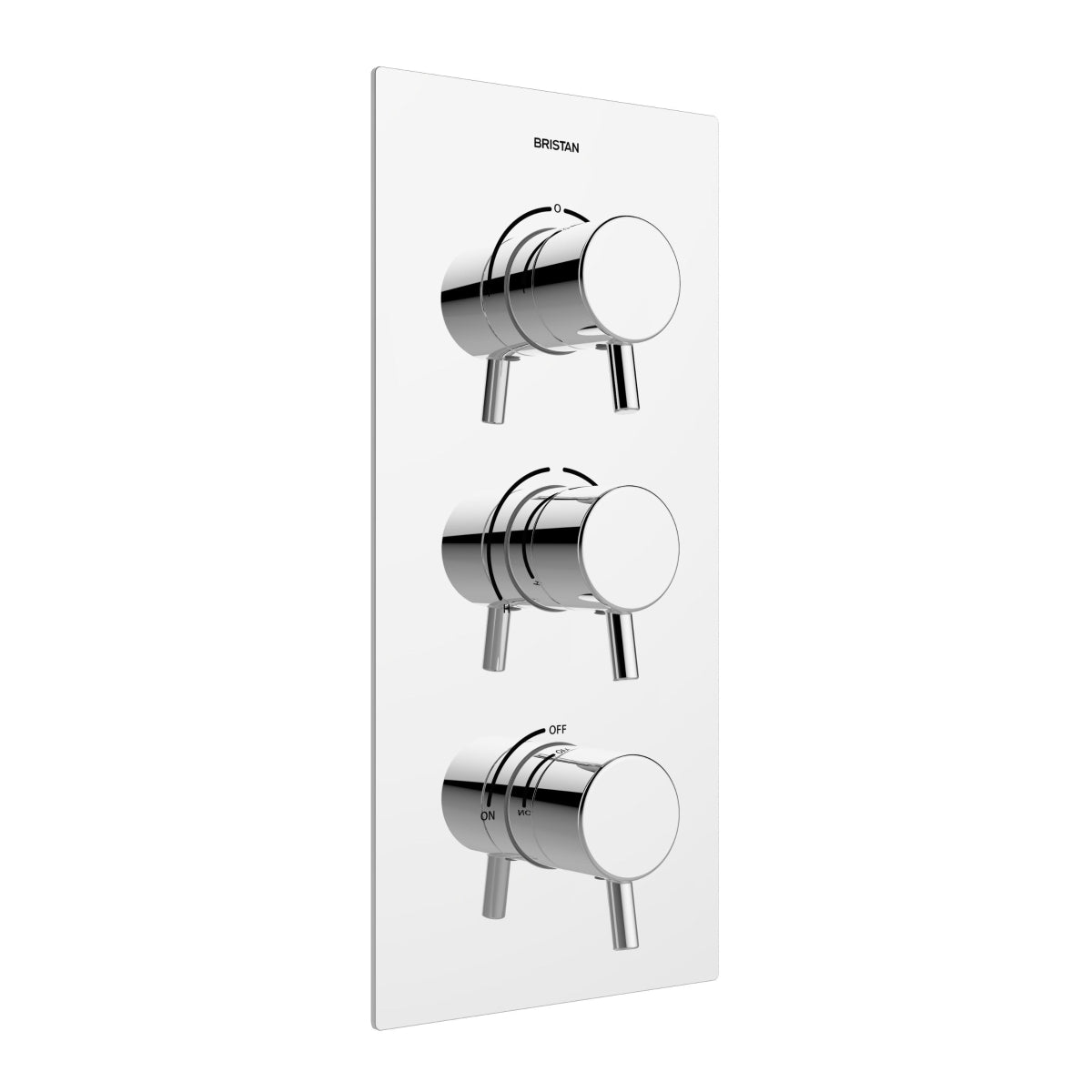 Bristan Prism Recessed Thermostatic Dual Control Shower Valve with Integral Two Outlet Diverter & Stopcock PM2SHC3DIVC PM2 SHC3DIV C.