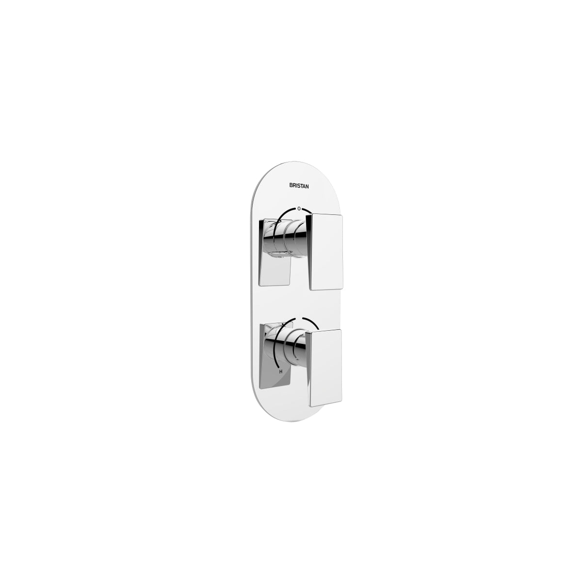 Bristan Sail Recessed Thermostatic Dual Control Valve With Diverter Chrome SAI SHCDIV C.