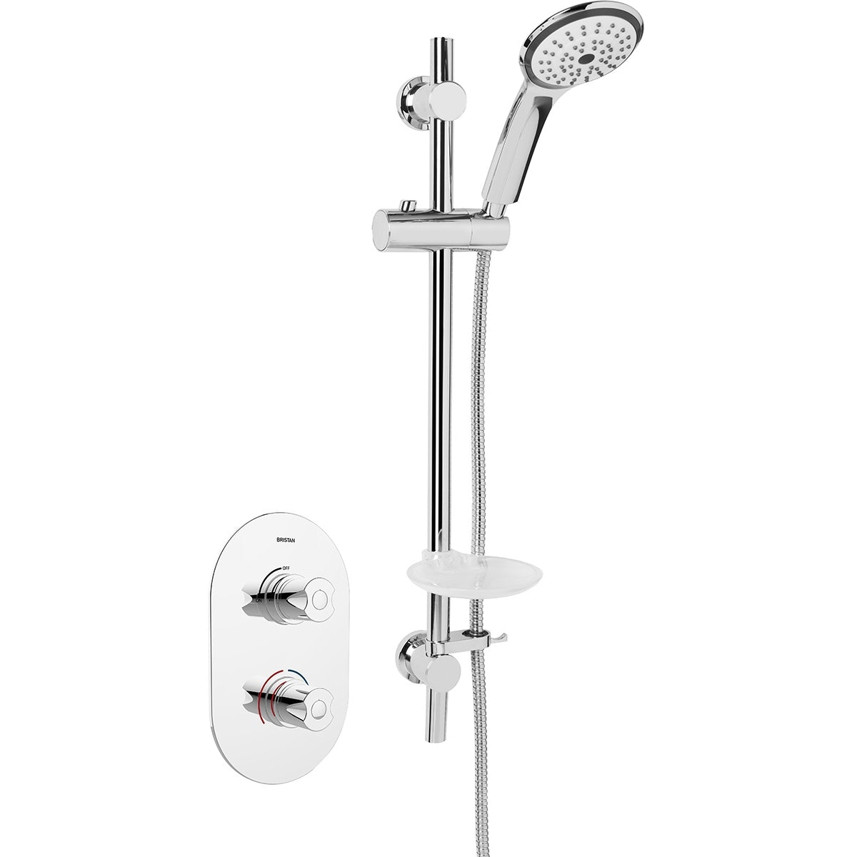Bristan Artisan Recessed Thermostatic Dual Control Shower Valve With Kit Chrome AR3 SHCMT C.