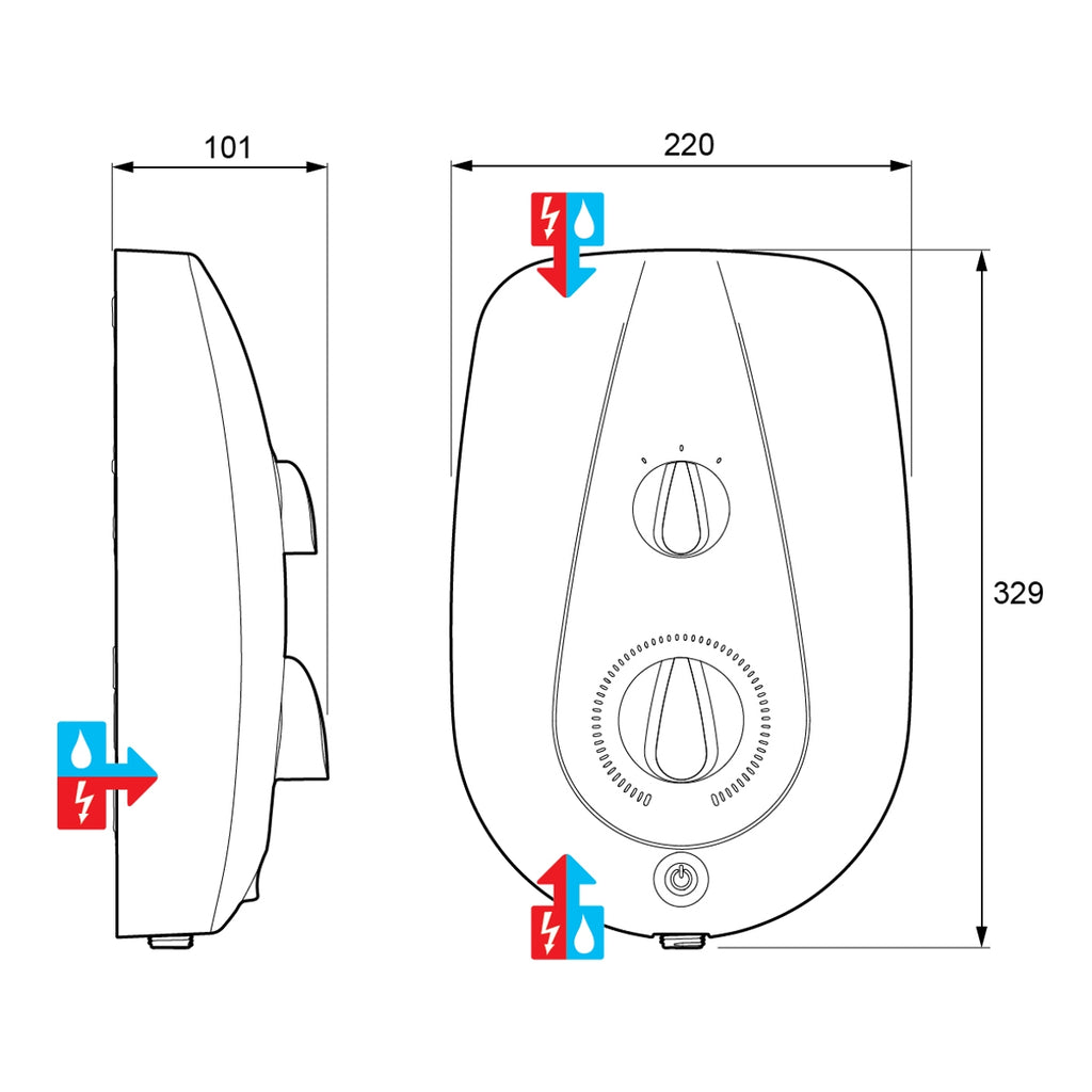 Mira Vie 8.5 KW Electric Shower White 1.1788.004.