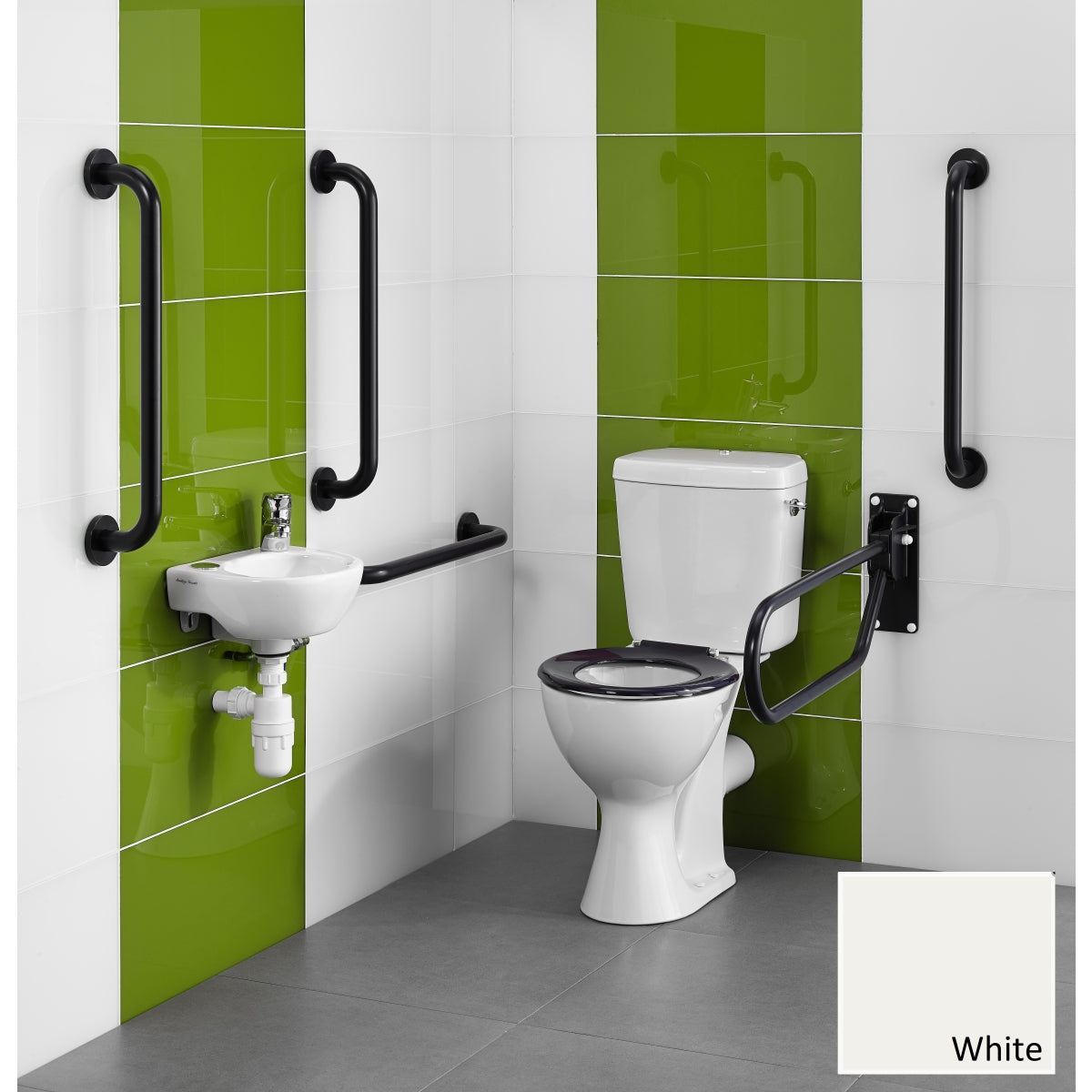 Armitage Shanks Moco Doc M Grab Rail and Thermostatic Valve White