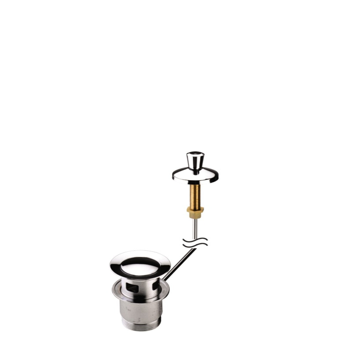 Bristan Round Pop Up Basin Waste Slotted Chrome W BASIN13 C