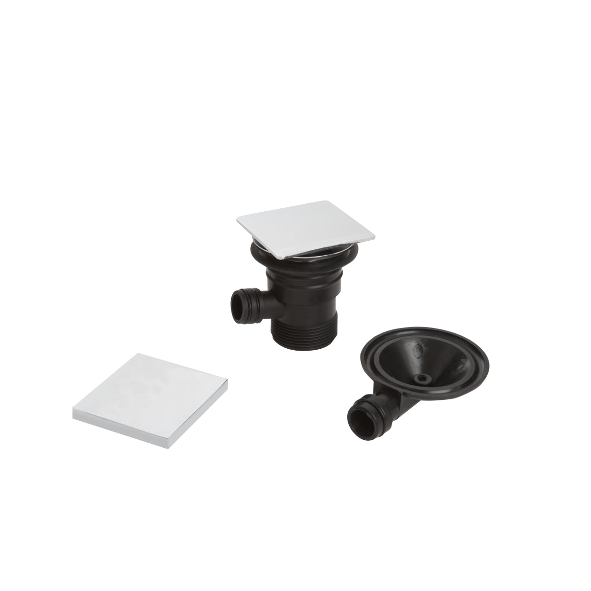 Bristan Square Clicker Bath Waste with Overflow 600mm Chrome WBATH04C W BATH04 C