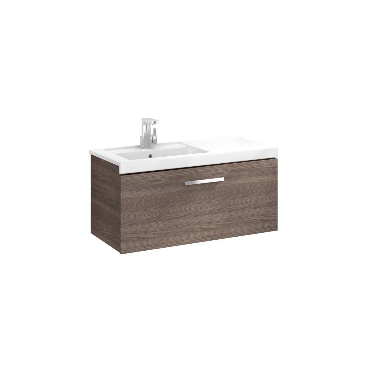 Roca Prisma Base Unit 890 x 450mm - 1 Soft-close Drawer - Textured Ash