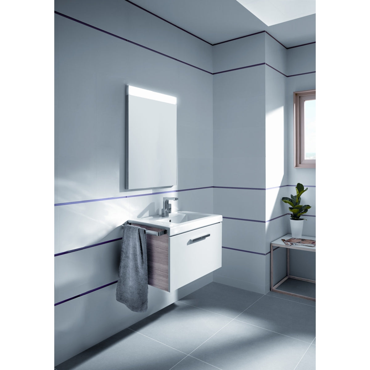 Roca Prisma Wall-hung/vanity Basin 600 x 450mm - 1 Taphole