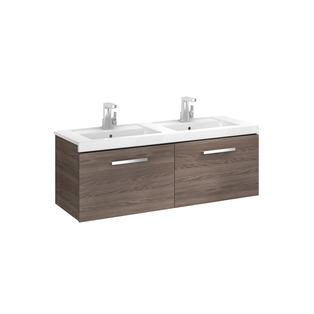 Roca Prisma Base Unit 590 x 450mm - 1 Soft-close Drawer - Right-hand Installation - Textured Ash