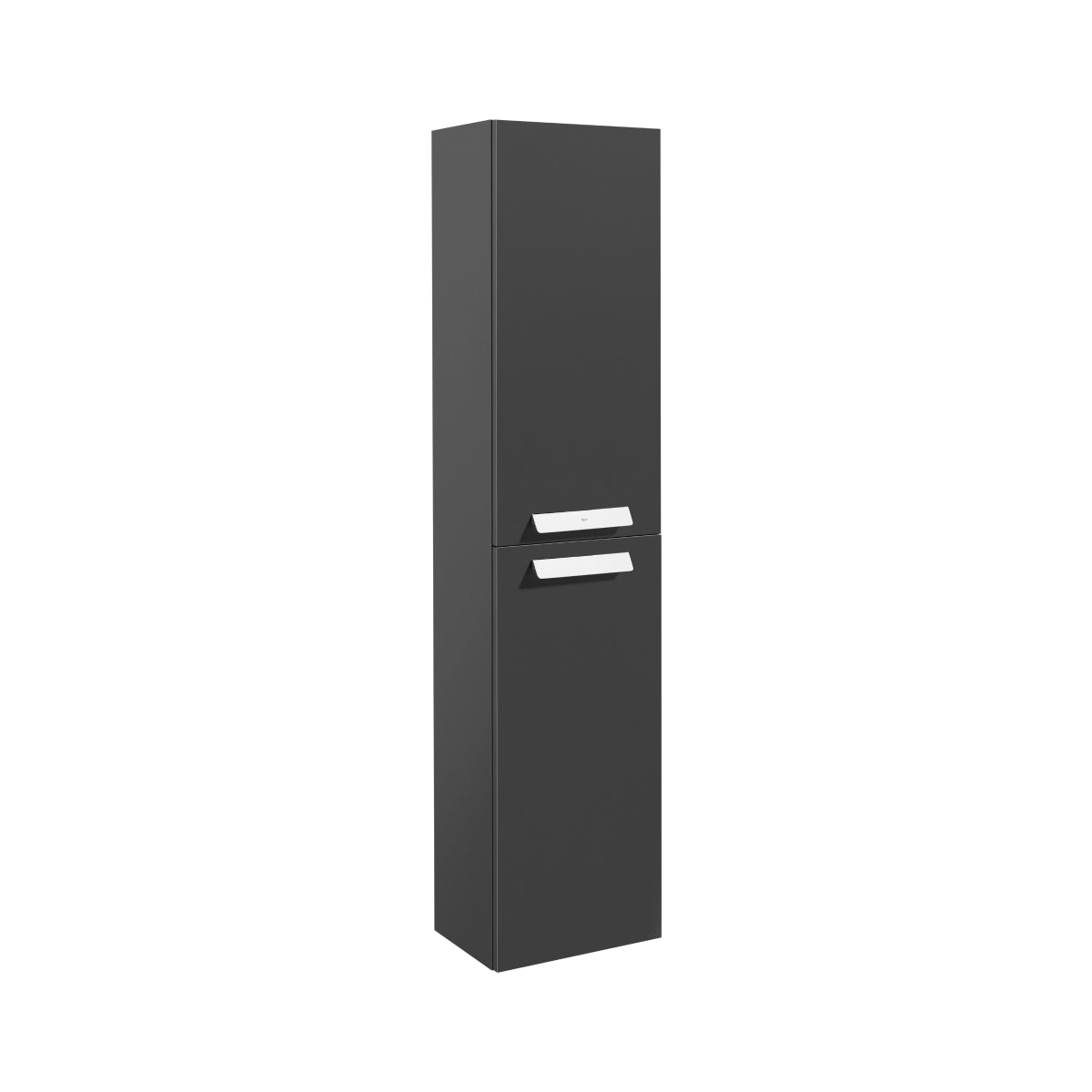 Roca Debba Column Unit 250 x 1500mm - 2 Soft-close Doors - Gloss Anthracite Grey