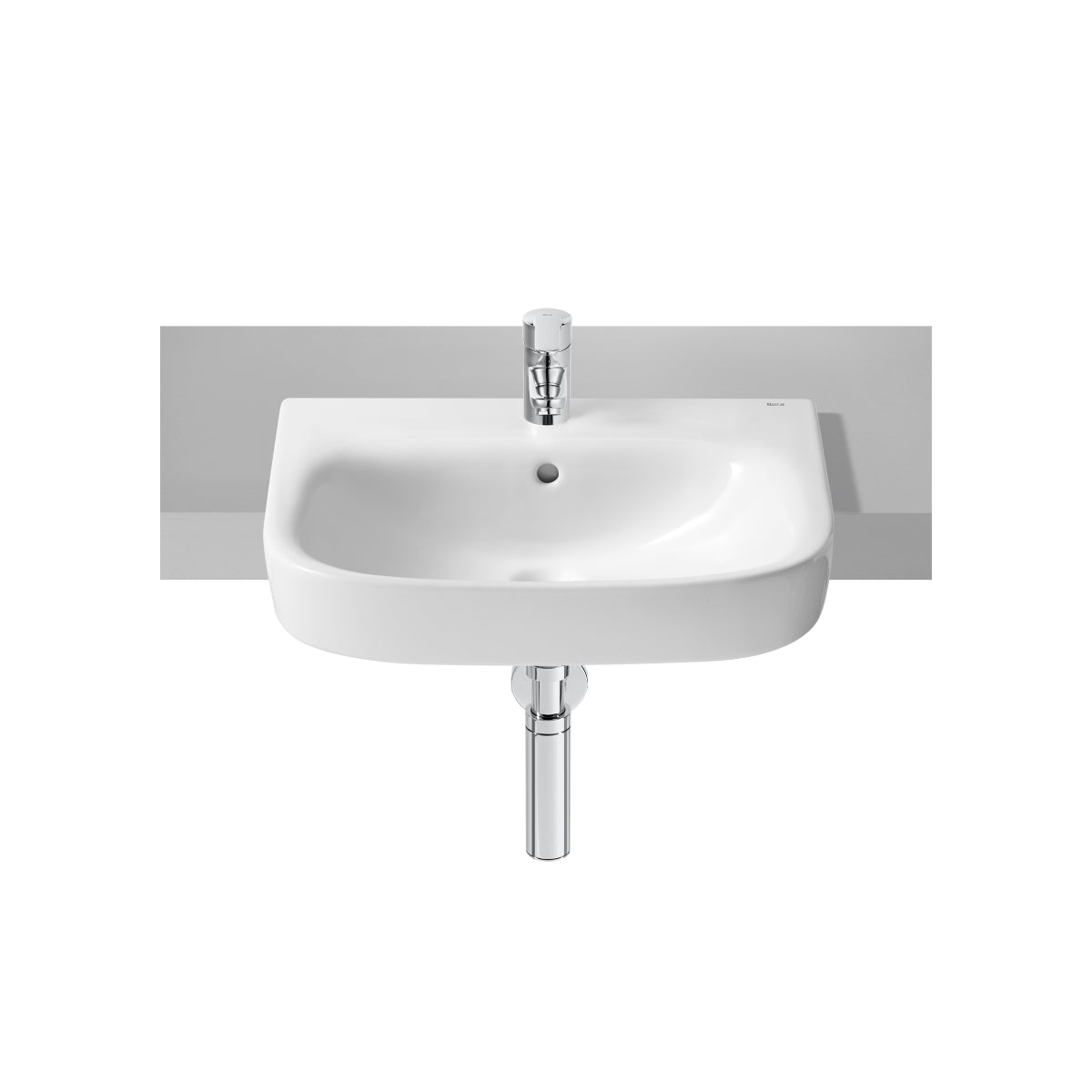 Roca Debba Semi-Recessed 1 Taphole Basin 520 X 400mm White