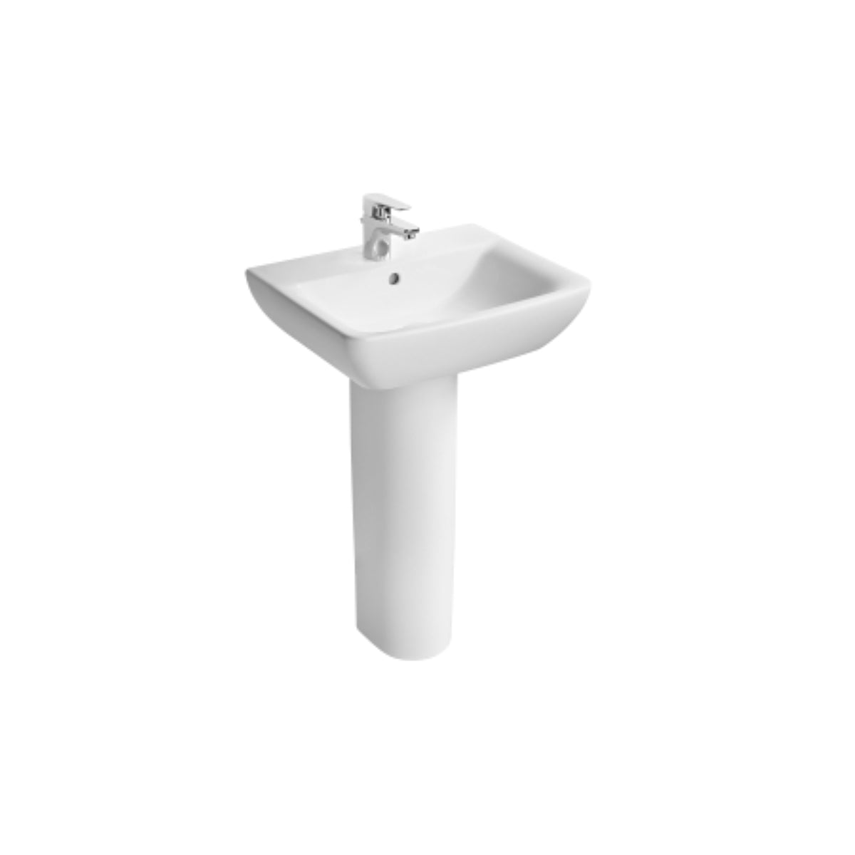 Ideal Standard 51 Sandringham 1 Tap Hole Basin and Pedestal Pack 550 mm