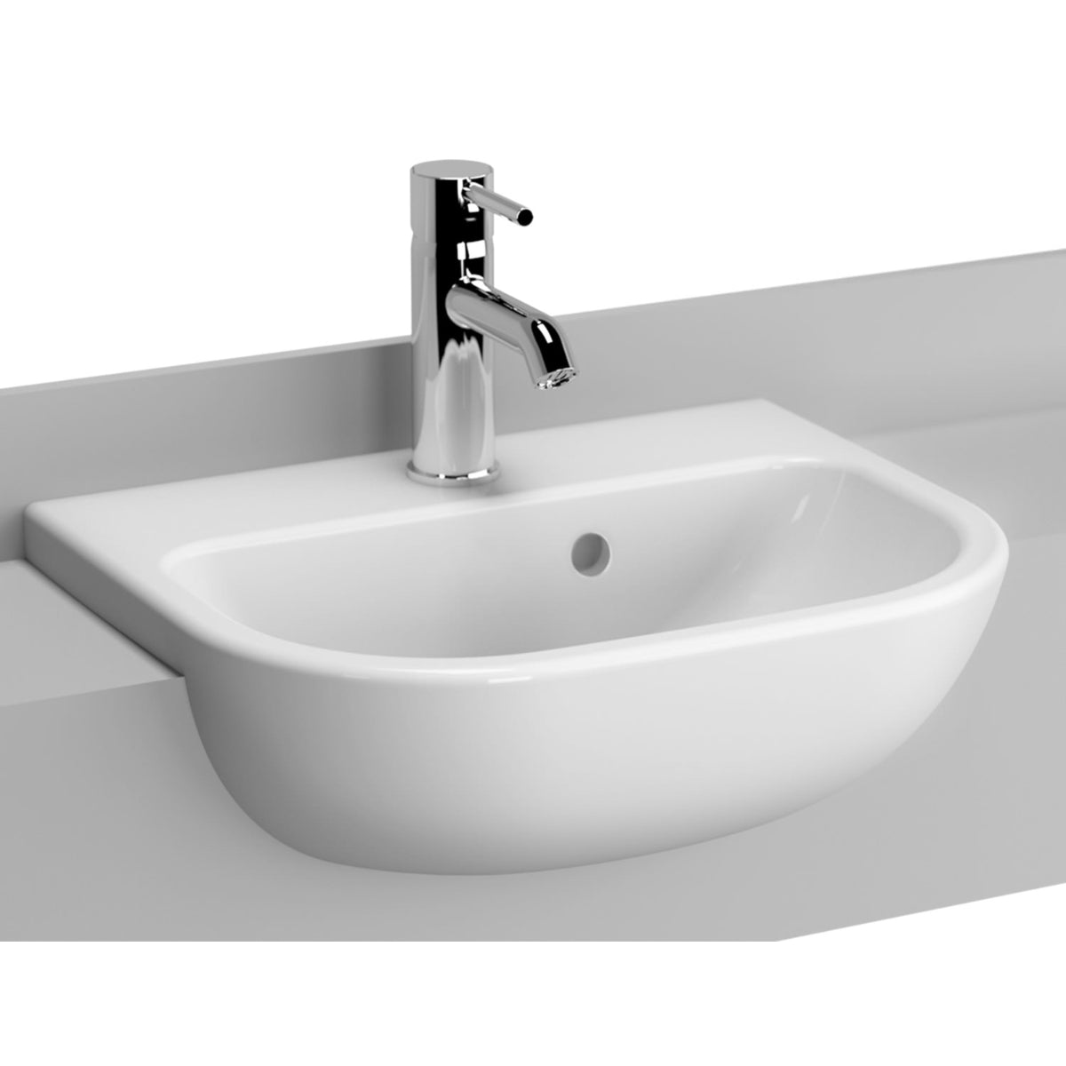Vitra S20 Semi-Recessed White Basin 450mm