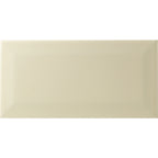 Johnson Tiles Bevel Cream Gloss Ceramic Tile 100 x 200mm Pack of 50