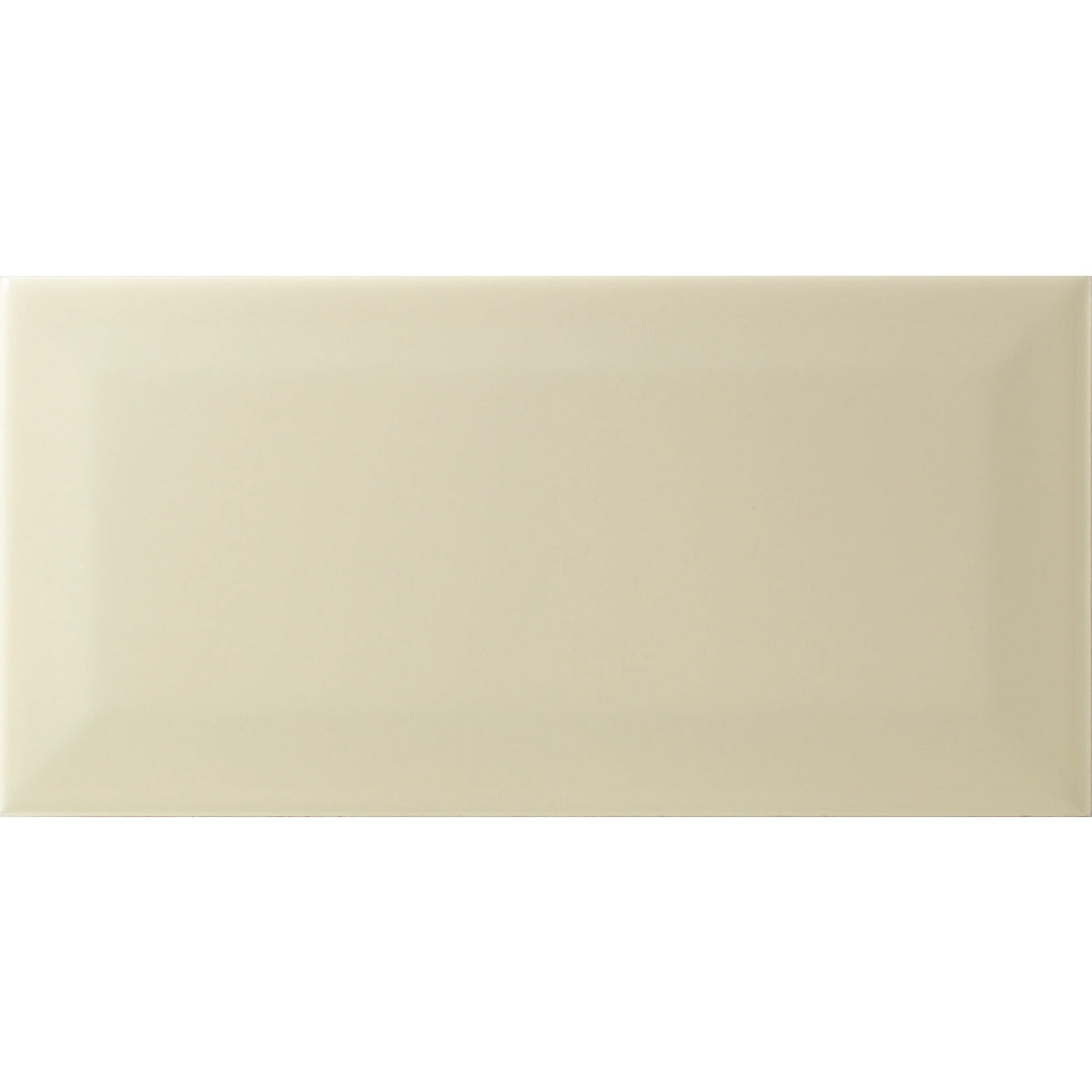 Johnson Tiles Bevel Cream Gloss Ceramic Tile 100 x 200mm Pack of 50