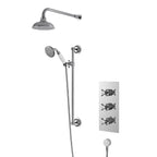 Heritage Dawlish Concealed Shower with Premium Fixed Head and Flexible Kit Chrome