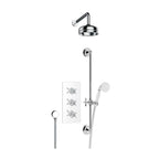 Heritage Bathrooms Dawlish Recessed Shower with Premium Flexible Riser Kit Chrome
