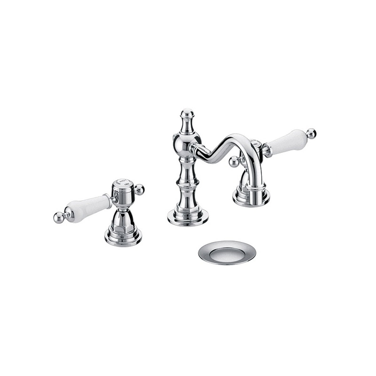 Heritage Glastonbury 3TH Swivel Spout Mixer Chrome