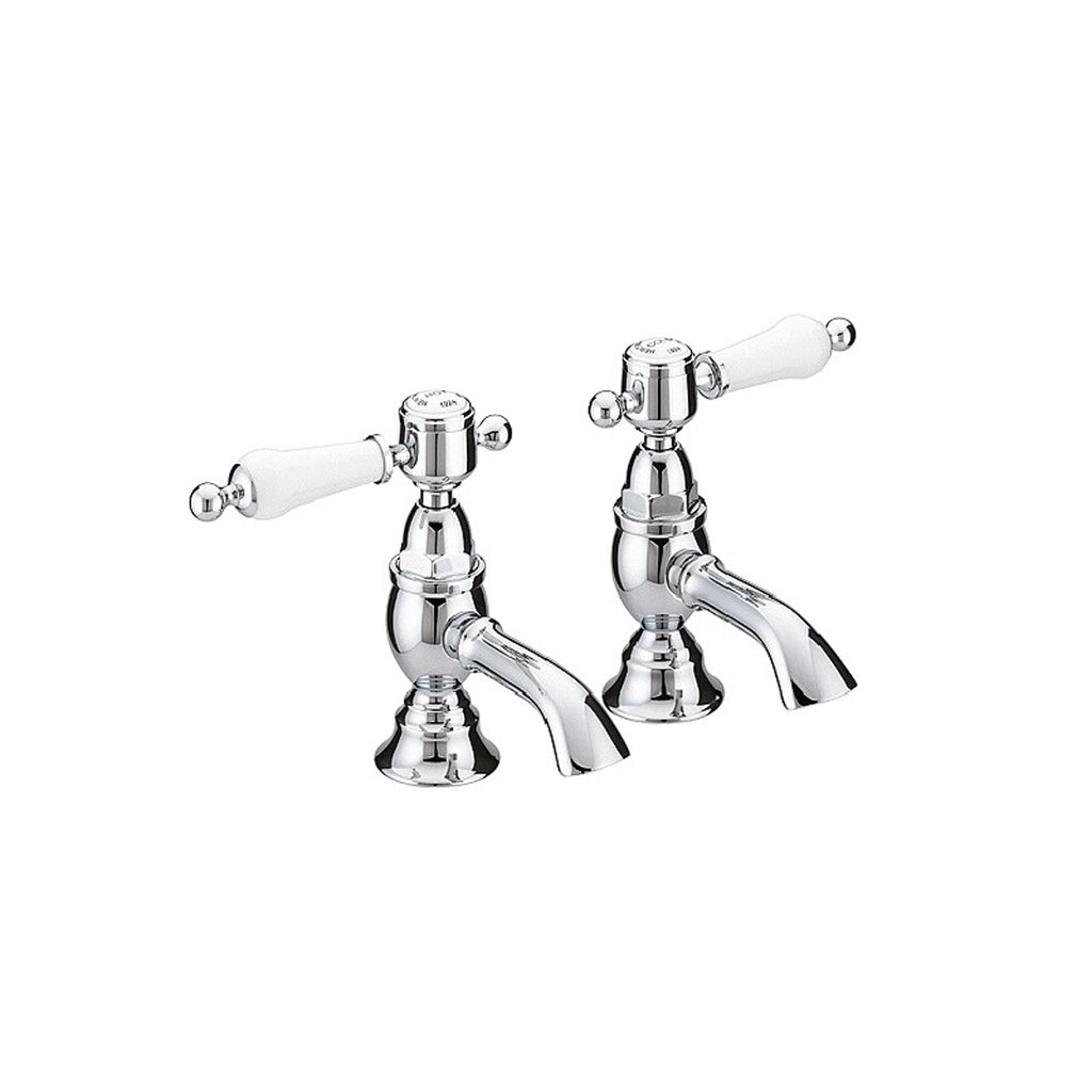 Heritage Glastonbury Basin Taps Chrome
