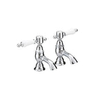 Heritage Glastonbury Basin Taps Chrome