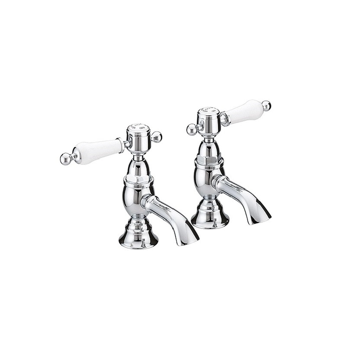 Heritage Glastonbury Basin Taps Chrome