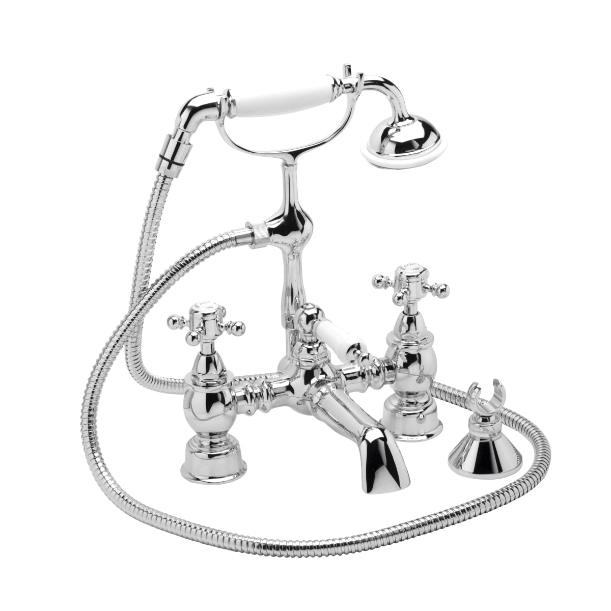 Heritage Hartlebury Deck Bath Shower Mixer Chrome
