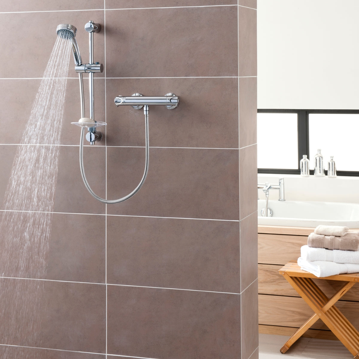 Triton Fast-Fit Dene Mixer Exposed Shower Chrome UNDETHBMCT.