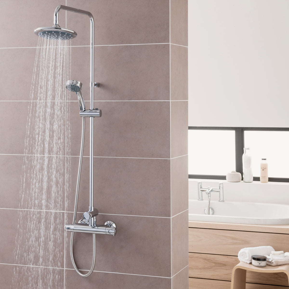 Triton Dene Bar Mixer Shower with Diverter & Fast Fit Brackets.
