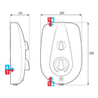 Mira Vie Chrome 9.5kW Electric Shower 1.1788.513