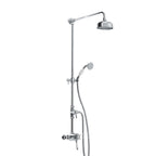 Bristan 1901 Exposed Concentric Chrome Shower Valve with Diverter and Rigid Riser Kit N2 CSHXDIV C.