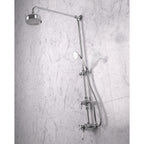 Bristan 1901 Exposed Concentric Chrome Shower Valve with Diverter and Rigid Riser Kit N2 CSHXDIV C.