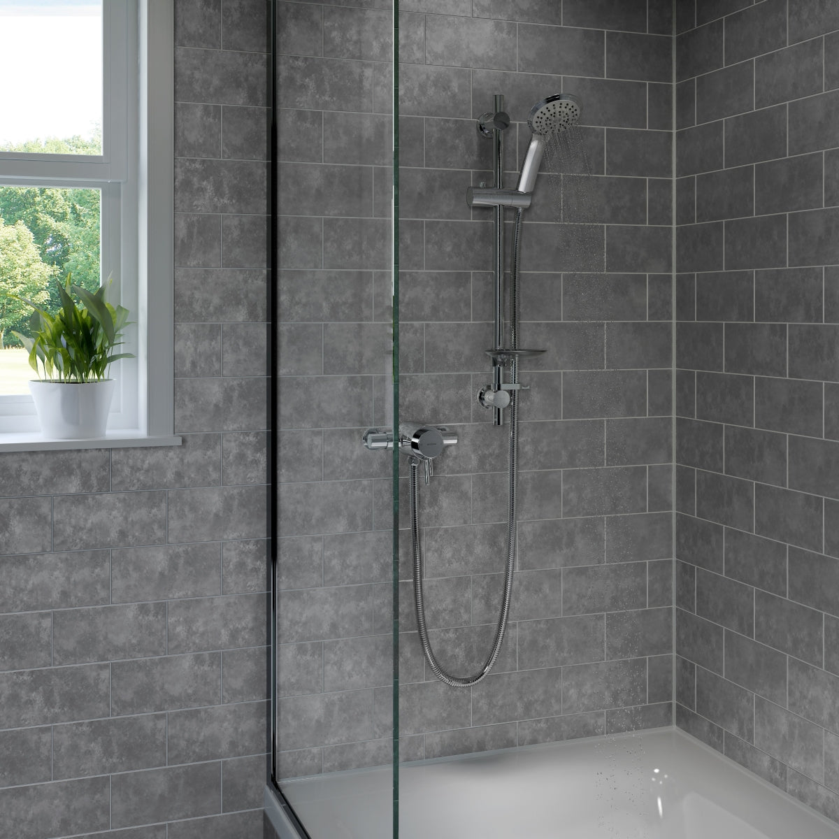 Bristan Prism Exposed Concentric Chrome Shower Valve with Adjustable Riser Kit PM2 CSHXAR C.