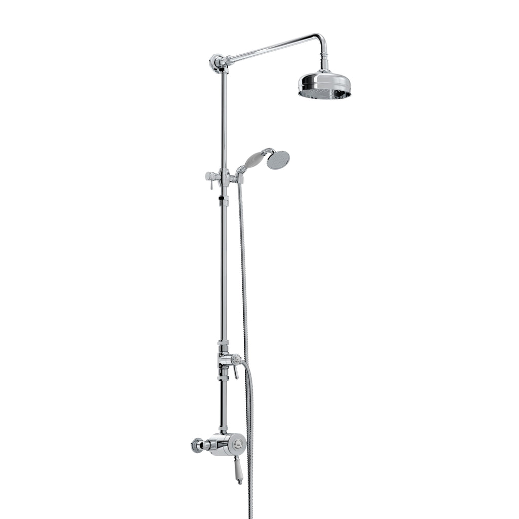 Bristan 1901 Exposed Sequential Chrome Shower Valve with Rigid Riser Kit N2 SQSHXDIV C.