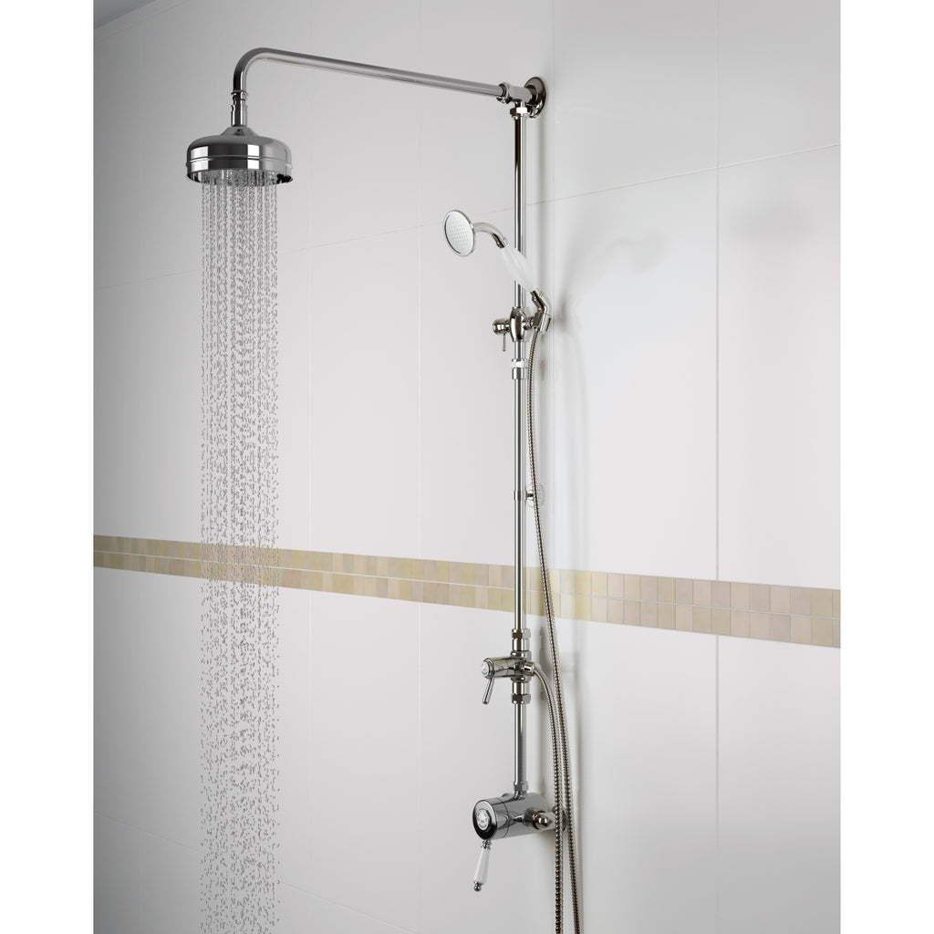 Bristan 1901 Exposed Sequential Chrome Shower Valve with Rigid Riser Kit N2 SQSHXDIV C.