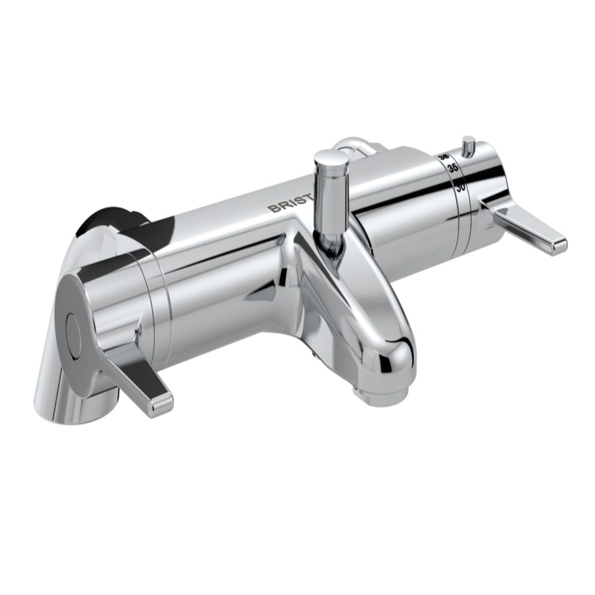 Bristan Design Utility Lever TMV2 Thermostatic Bath Shower Mixer Tap Chrome DUL3 THBSM C