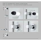 Methven Easy Fit Shower Rail Kit.