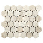 Verona Stone Company Vanilla Cream Hexagon Marble Mosaic 260 mm x 295 mm Per Sheet S20124.